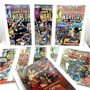 Marvel Comic Book Lot 9 John Carter Warlord Mars 1977-78 & Man Made Monster 2016